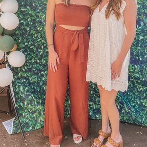 Hello Molly Rust Orange Women's Jumpsuit